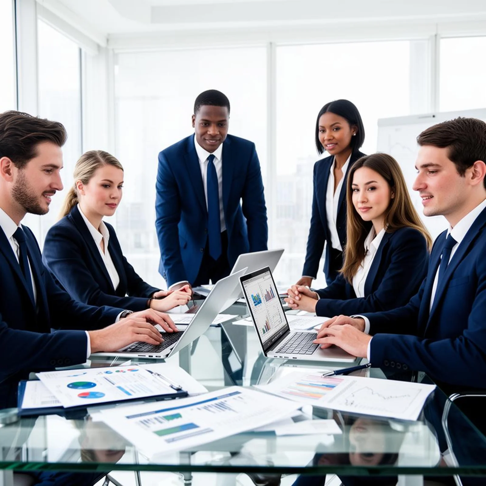 Pinnacle Business Solutions team in a business meeting